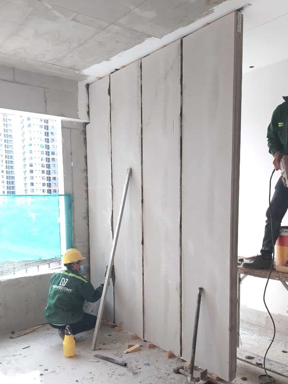 *Tấm tường ALC vách ngăn căn hộ*